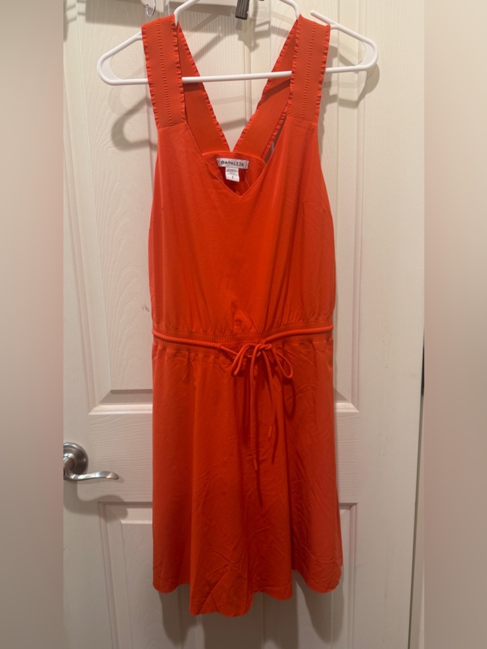 Athleta Orange Savannah strap mini dress small nwot